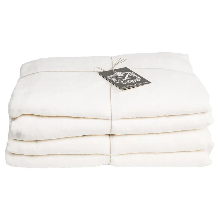 Maison de Vacances Housse de couette basic en lin lavé | Blanc