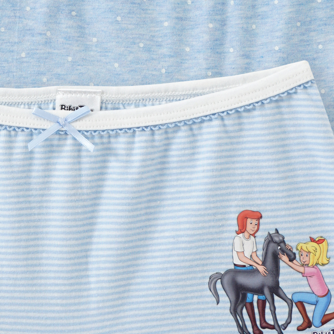 Topolino 2 Bibi & Tina Pantys mit Zierschleife dunkelrosa