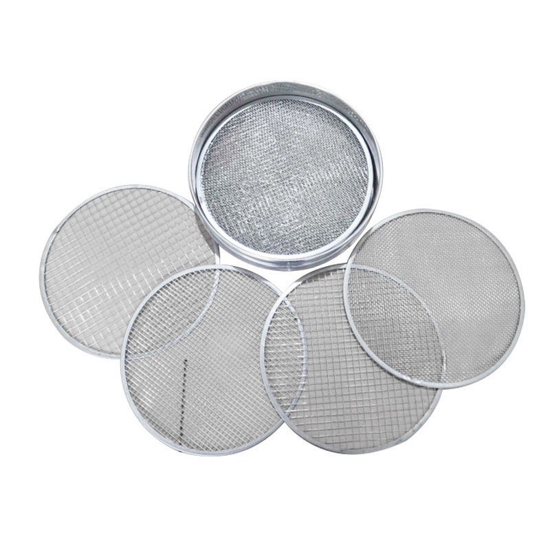 (Ø30cm) 5in1 Edelstahl Garten Sieb Saatgut Bodensieb für Erde / Steine / Kompost / Unkraut / Schotter - Silber