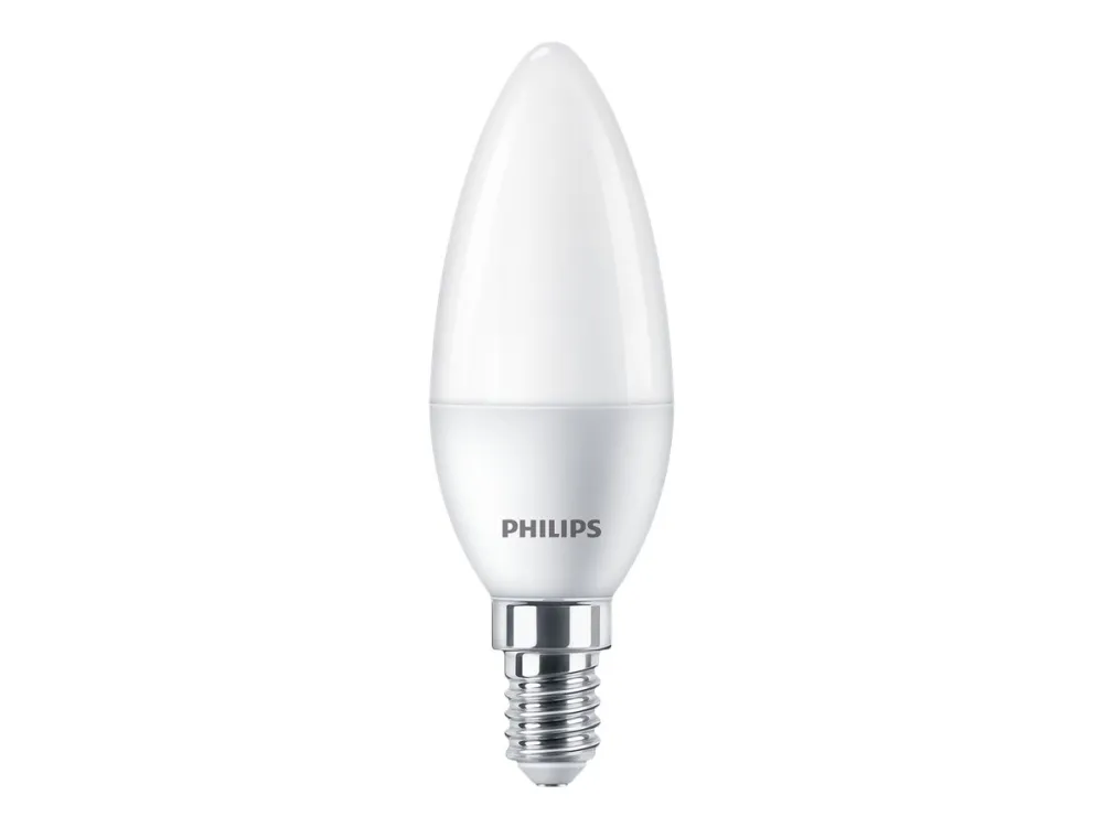 Philips - LED-lyspære - form: B35 - matteret finish - E14 - 2.8 W (tilsvarende 25 W) - klasse F - varmt hvidt lys - 2700 K (pakke med 2)