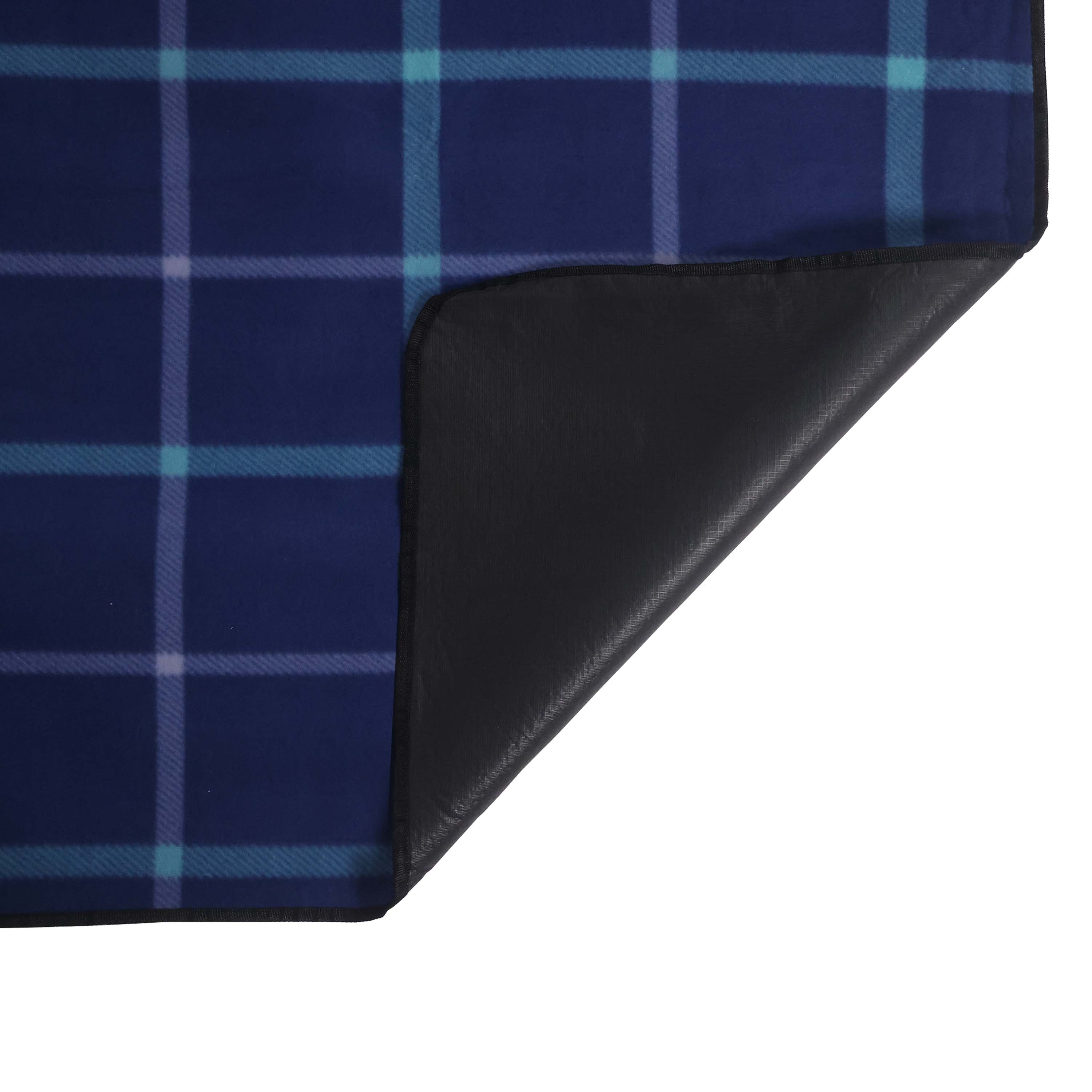 Picknickdecke Fleece 200 x 200 cm dunkelblau