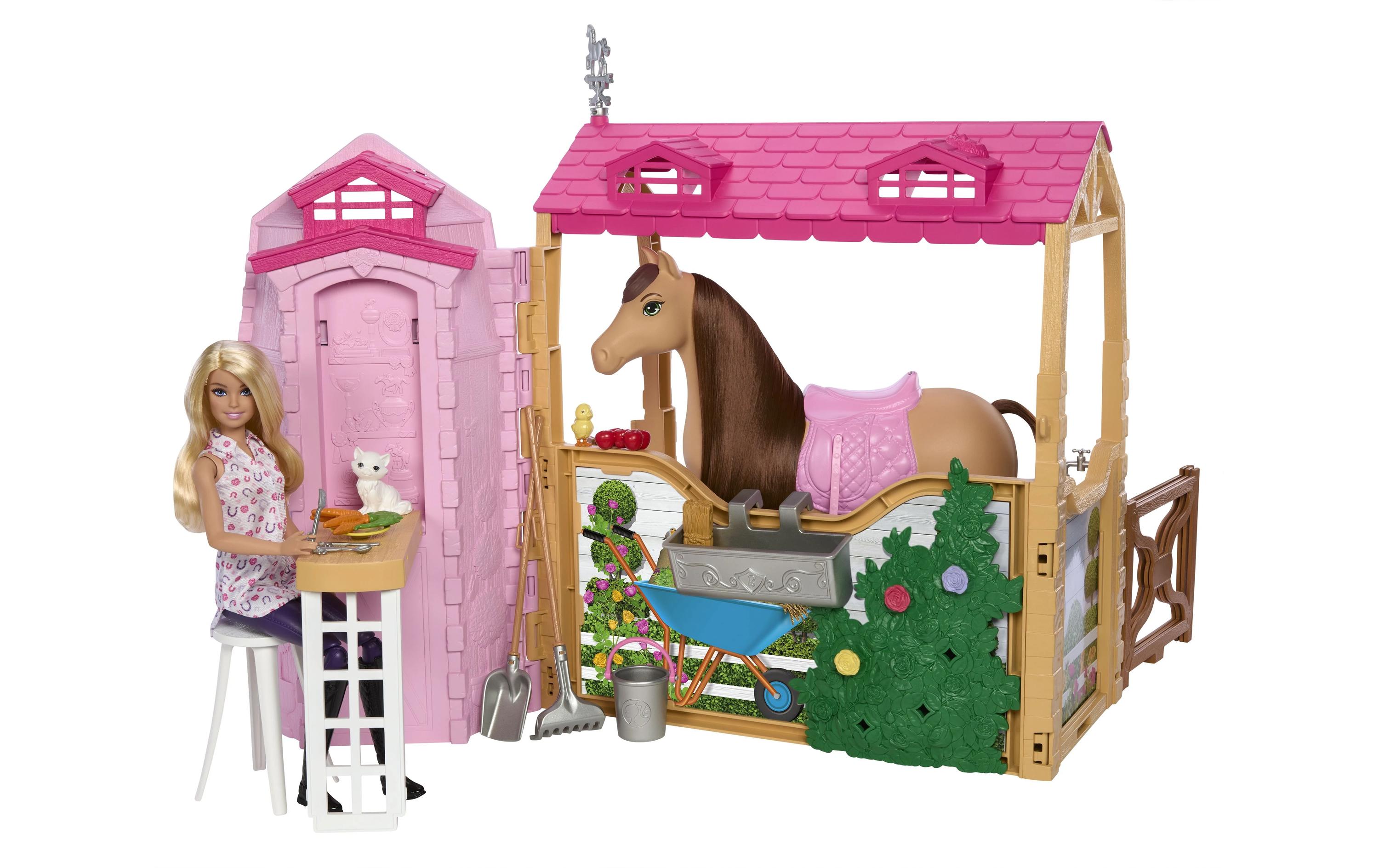 Spielset Barbie The Ultimate StablePferdestall-Spielset mit Puppe, Spielzeugpferd und Zubehör