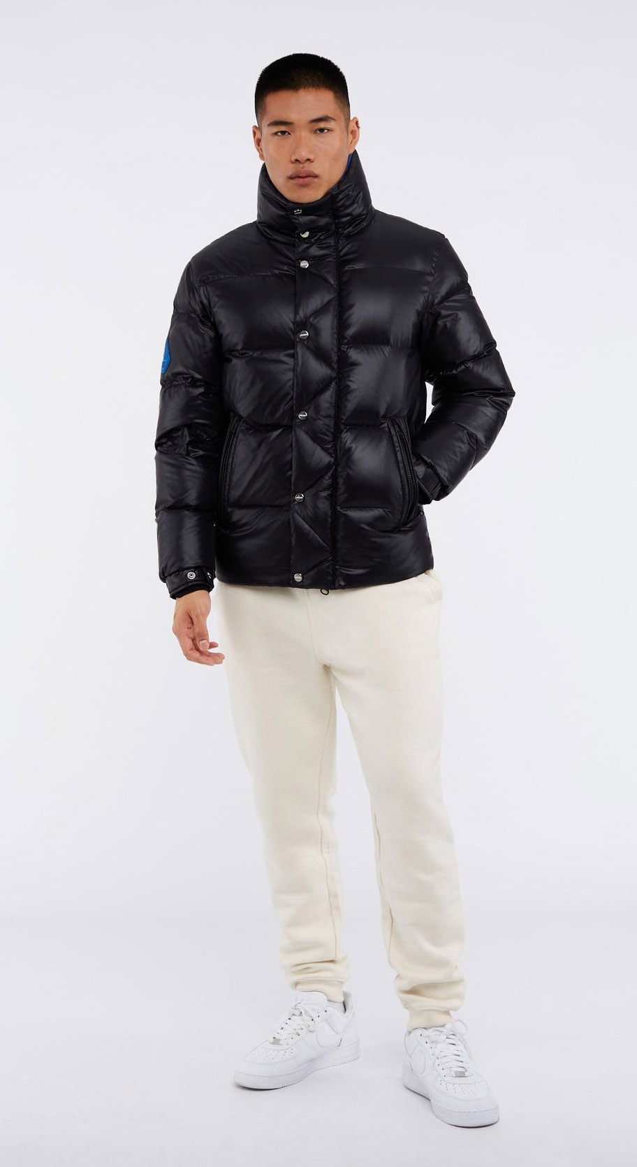 EZ Puffer Jacket Herre Black/Glacial Blue