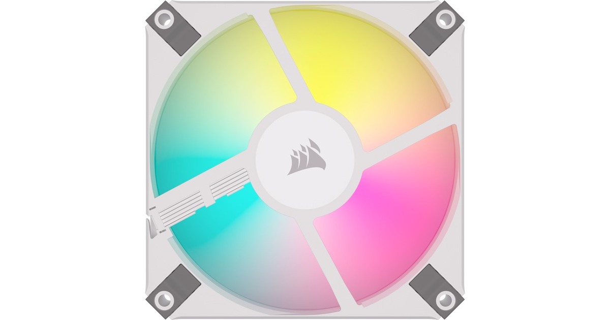 CorsairiCUE AF120 RGB SLIM 120 mm Duoset case fans  (Wit, 2 stuks, 120 x 120 x 15 mm, PWM, Incl. Lighting Node CORE)