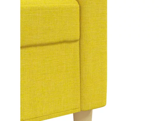 Ensemble de canapés 2 pcs jaune clair tissu