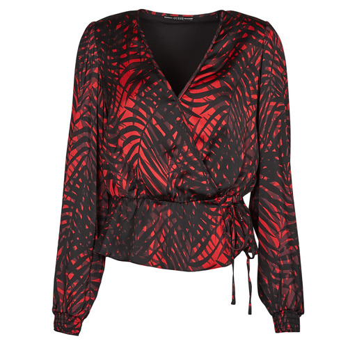 Guess - LS PIPER TOP - Rouge / Noir