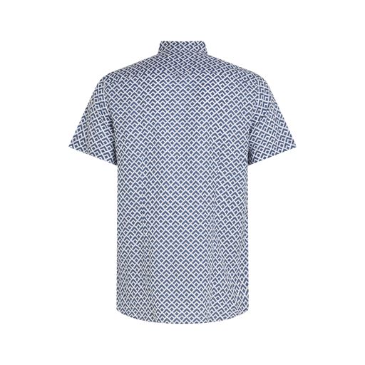 Tommy Hilfiger Geometric Print Skjorte, Blue Coast/Optic White, M