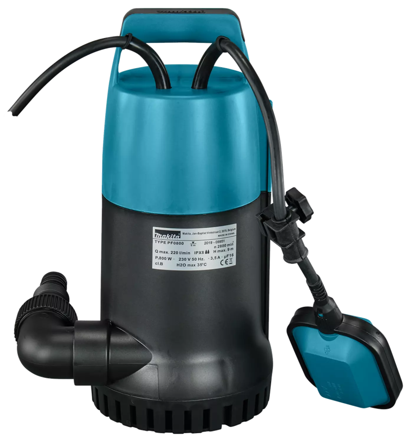 Makita PF0800 Dompelpomp voor zuiver water - 800W - 9m - 13200 l/uur