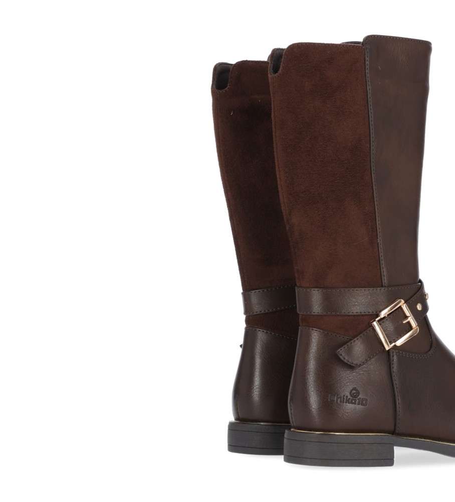 Botas infantis Chika10 Carisa tamanho 22 marrom
