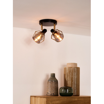 Lucide Nila Plafondspot zwart 2x
