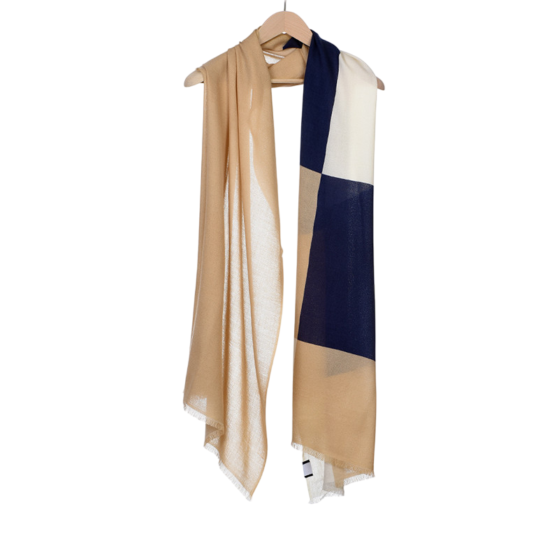 Woll-Schal Blox Navy