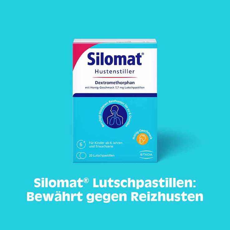 Silomat Hustenstiller Dextromethorphan mit Honig-Geschmack, 40 St