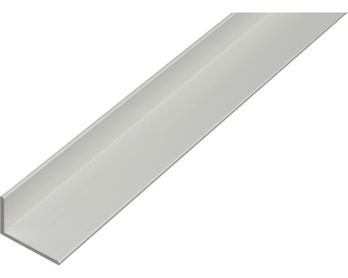 Aluminium hoekprofiel, zilver geanodiseerd, 50x20x2 mm, 1 m