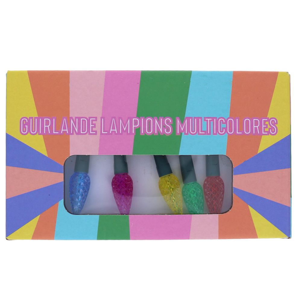 Guirlande lumineuse lampions multicolores Atelier jasmin