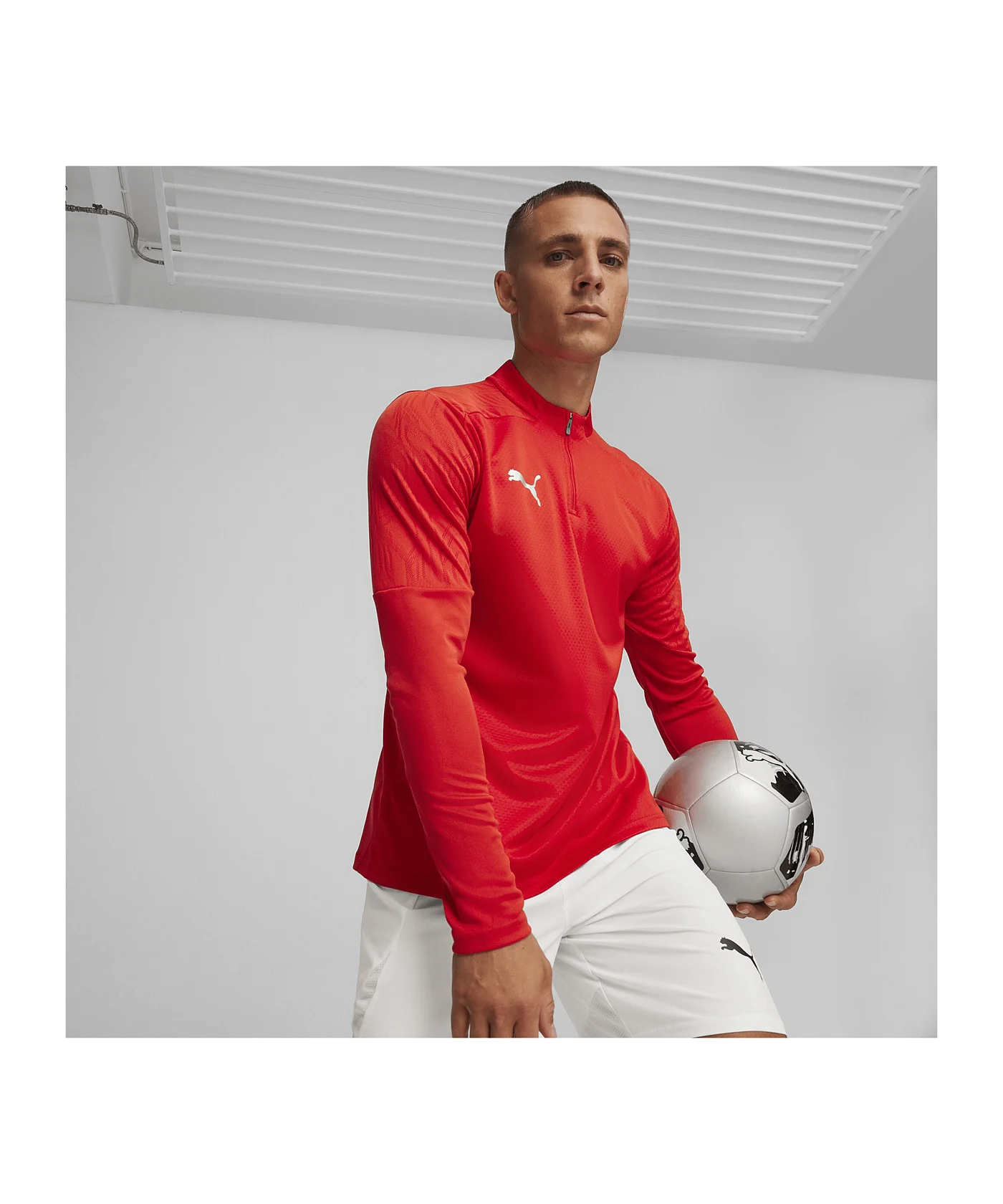 PUMA teamFINAL Training 1/4 Zip Sweatshirt Rot F01