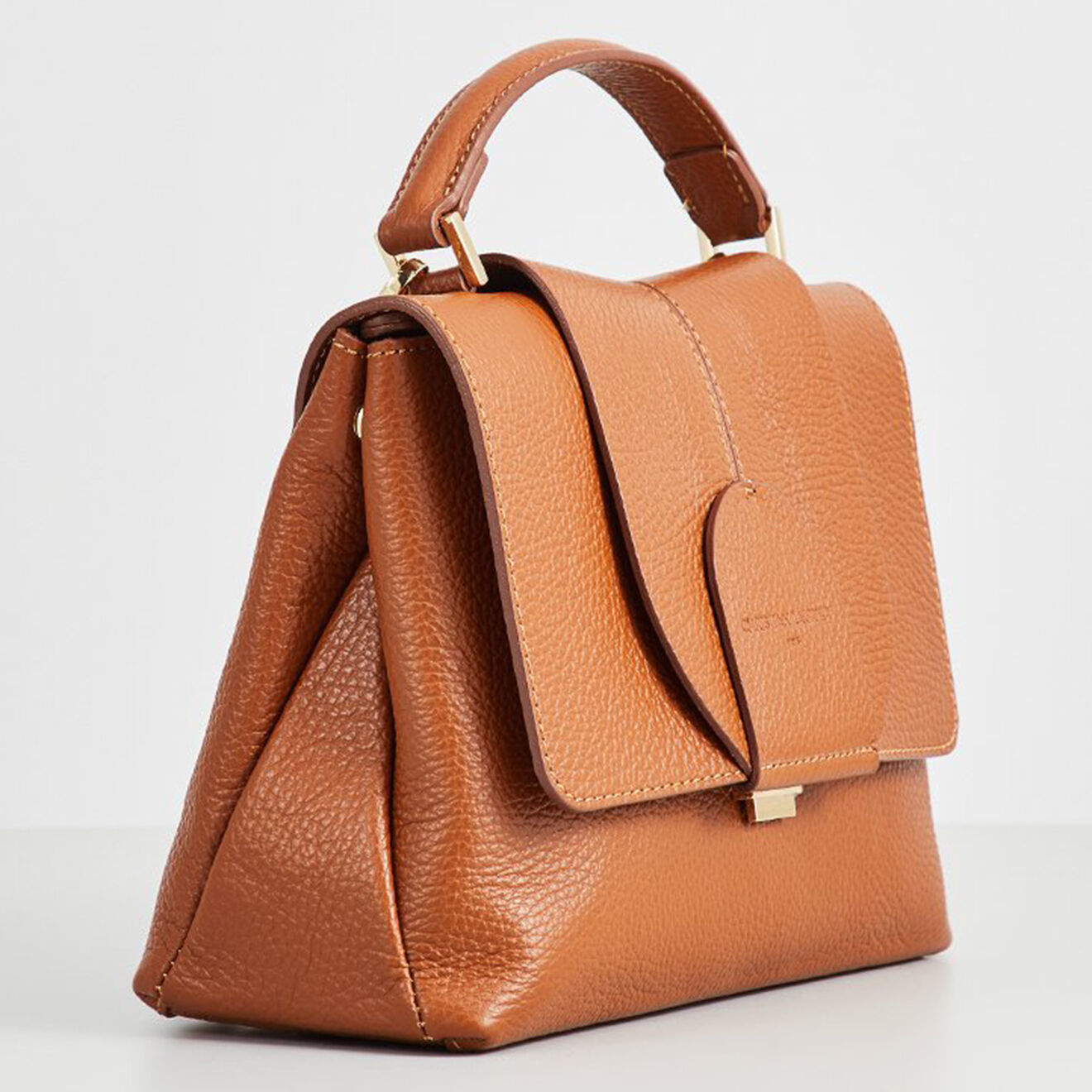 Christian Laurier Sac à main en Cuir de Vachette Jador marron -  25x18x10 cm
