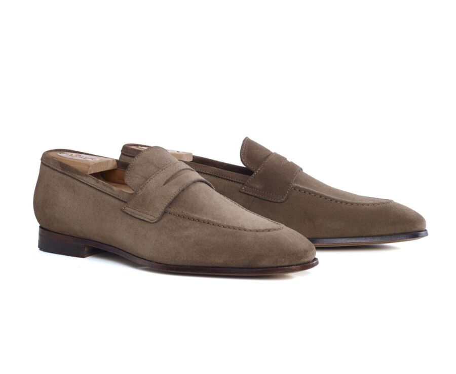 Mocassin homme Velours Cognac - BRIONE