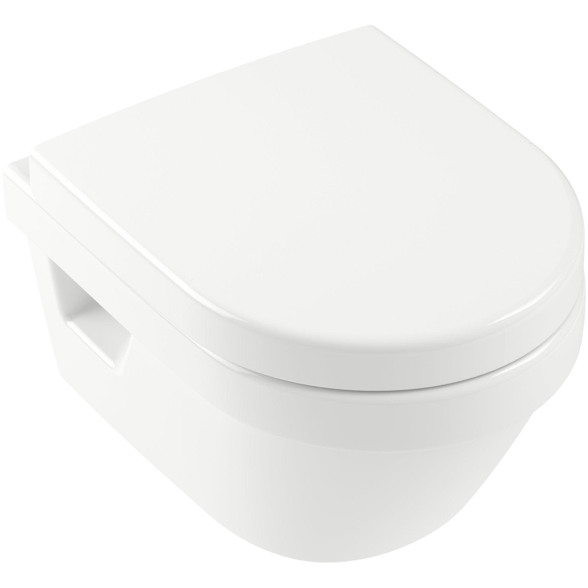 Villeroy & Boch Architectura compact randloos toilet ovaal met softclose zitting wit glans