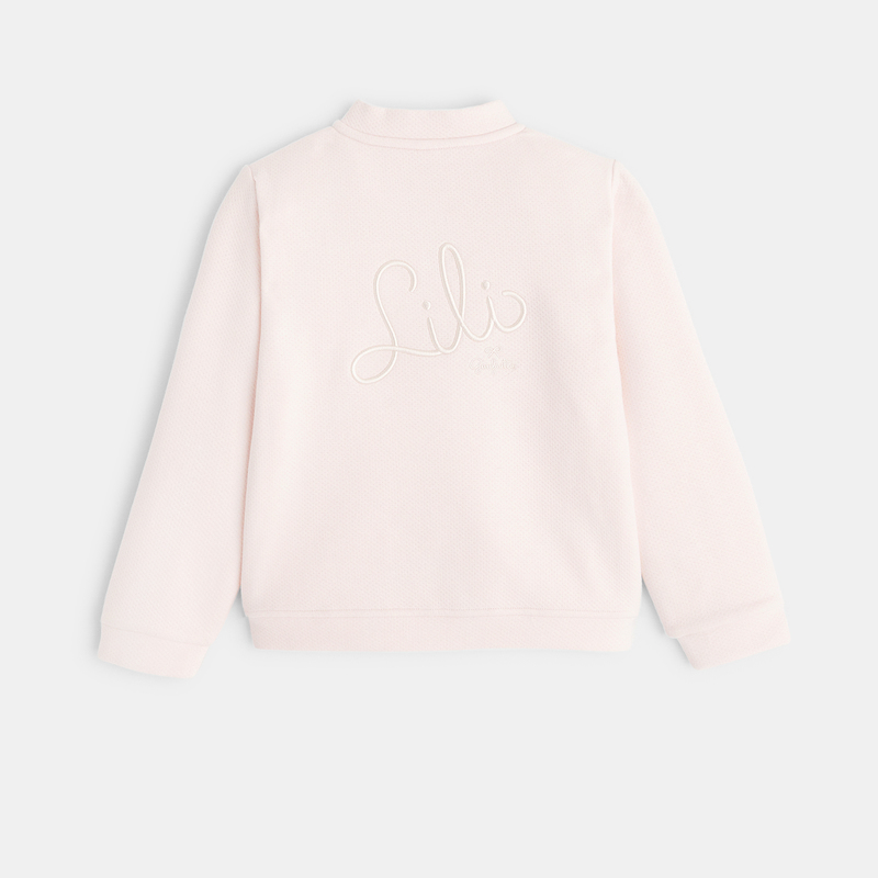Sweat teddy Lili Gaufrette rose fille