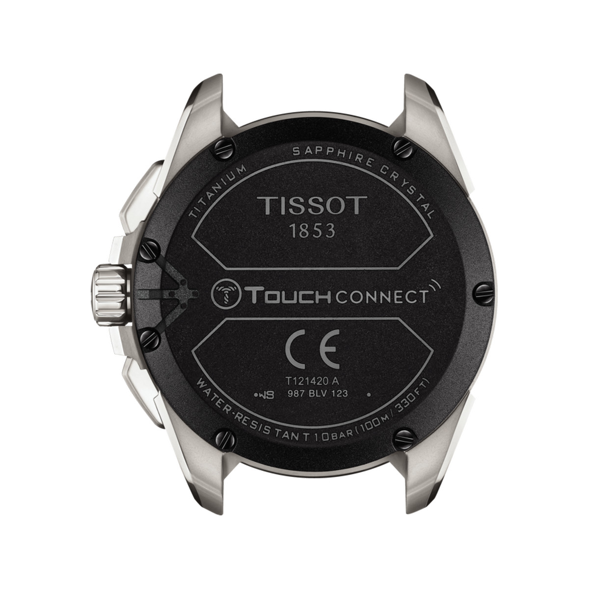 Montre Tissot homme titane bracelet caoutchouc noir