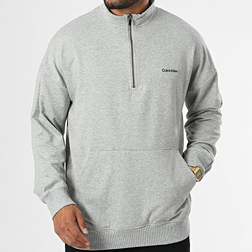 Sweat Col Zippé NM2299E Gris Chiné