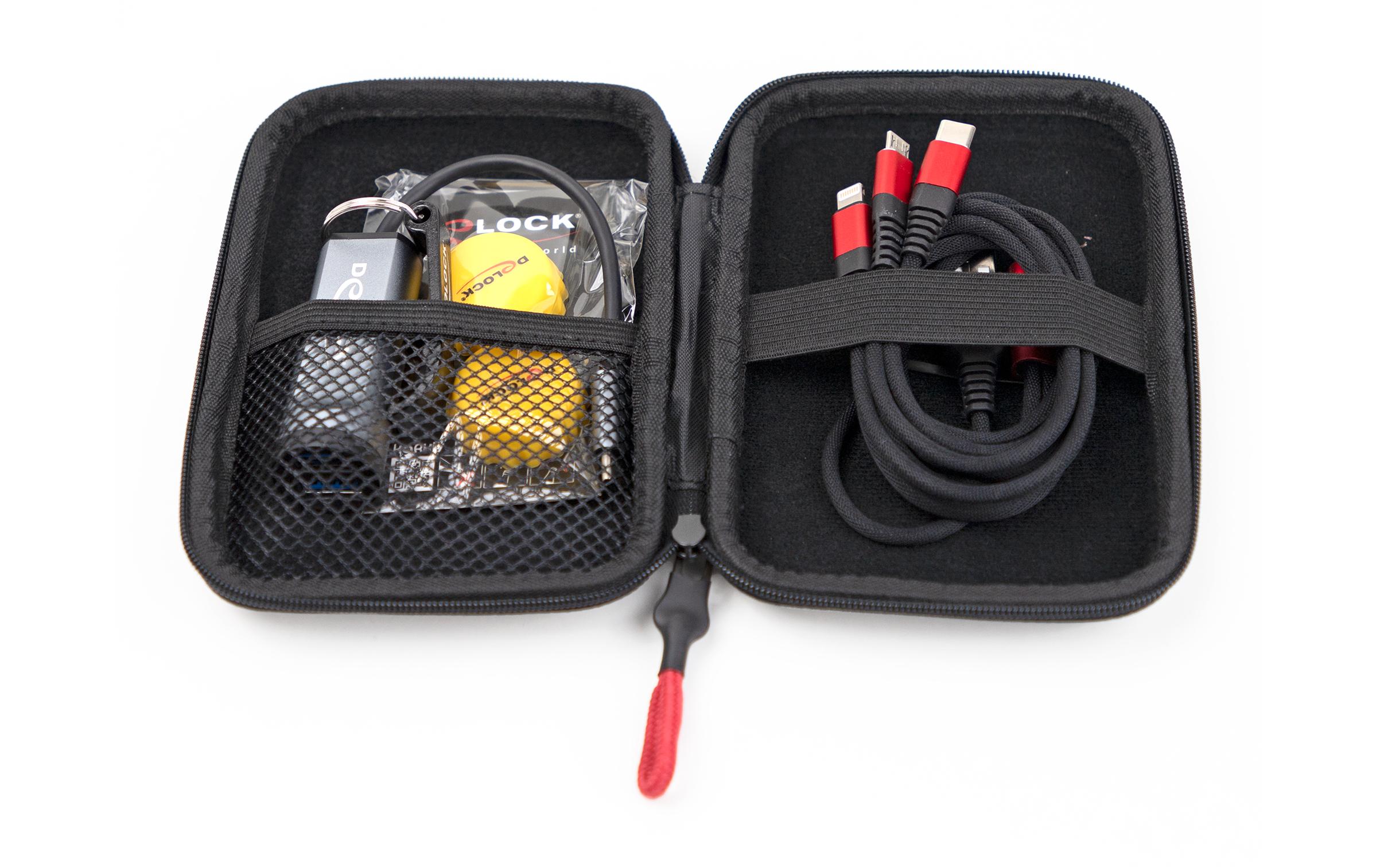 Travel Kit II Easy EditionDelock Travel Kit II Easy Edition – USB Hub mit Card Reader / 3 in 1 Ladekabel