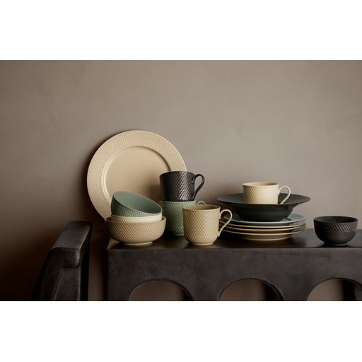 Lyngby Porcelæn Rhombe Earth Middagstallerken, Marble, Ø27 cm