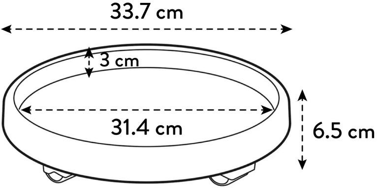 Elho plantentrolley Universeel terracotta D 33,7 H 6,5 cm