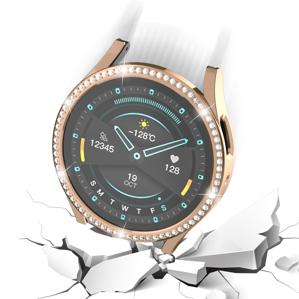 Samsung Galaxy Watch 6 (40mm) Hardcase Glitzer Strass Bumper Hülle - Roségold