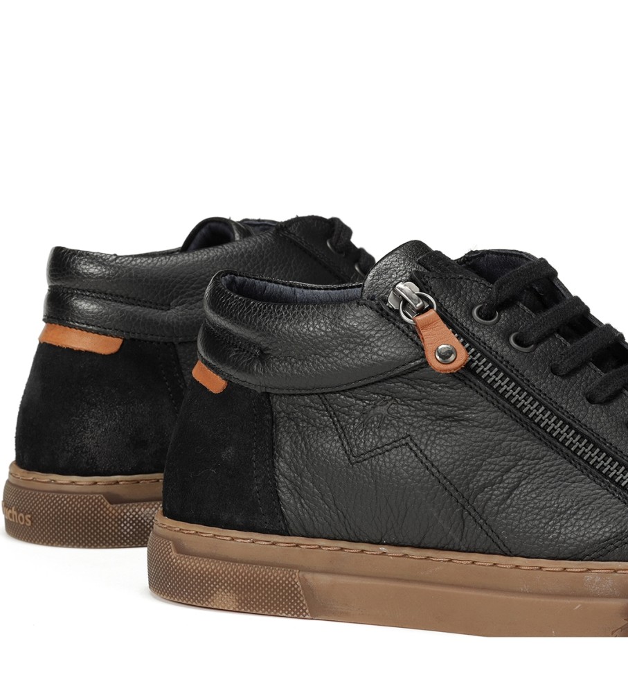 Tênis de couro Fluchos F1550 preto