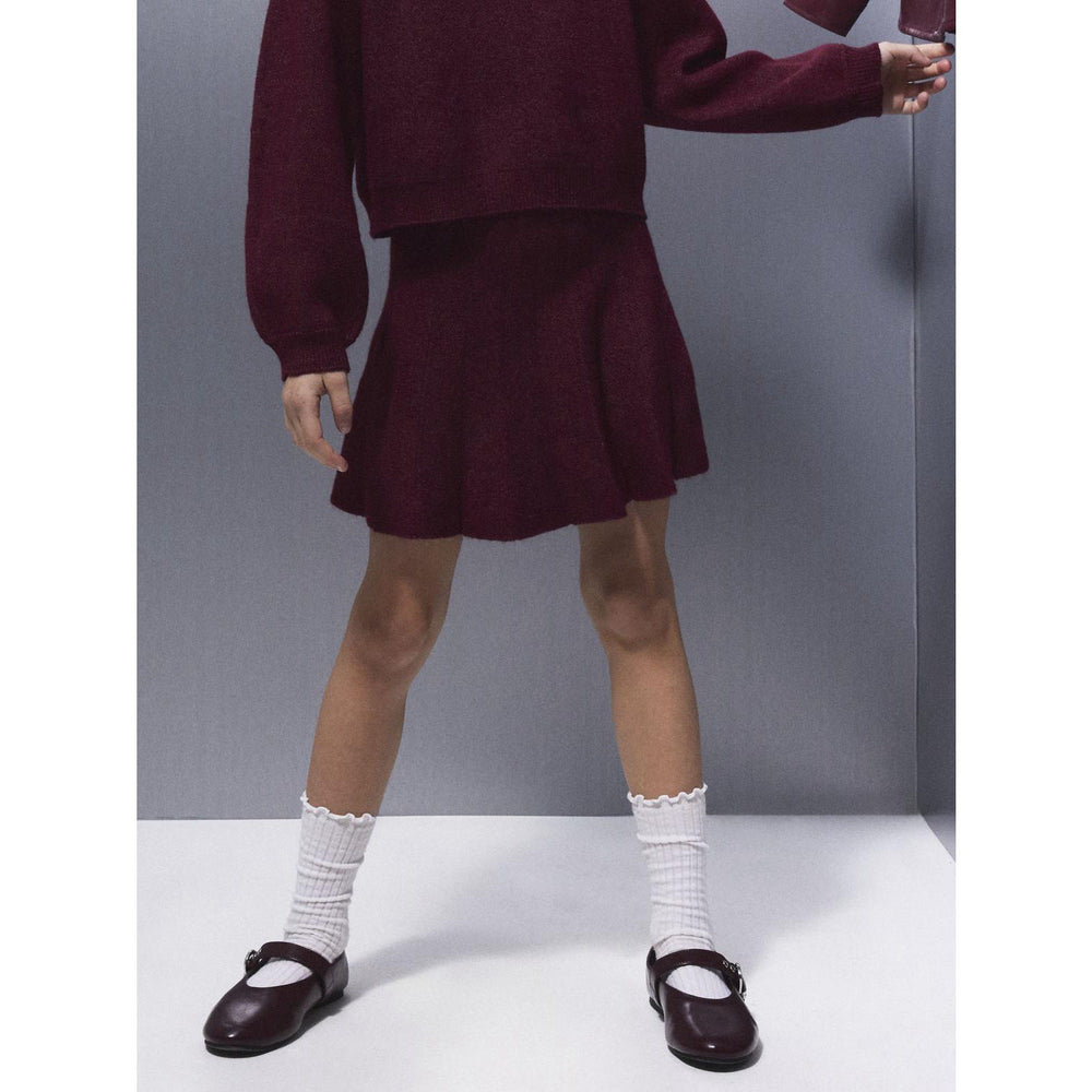Køb Name It Burgundy Nkfsonia Strik Nederdel