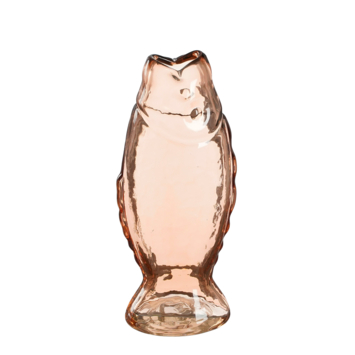 Vaas glas vis oranje - l11xb7xh27 cm