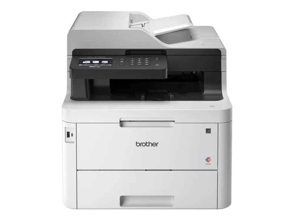 Brother MFC-L3770CDW - Multifunktionsprinter - farve - LED - Legal (216 x 356 mm) (original) - A4/Legal (medie) - op til 24 spm (udskriver) - 280 ark - 33.6 Kbps - USB 2.0, LAN, Wi-Fi(n), USB vært, NFC - med Brother PRINT AirBag til 15.000 sider