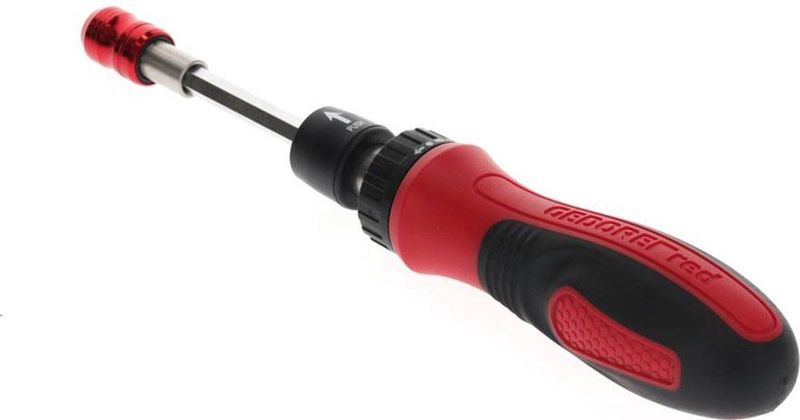 GEDORE - Ratel-Schroevendraaier - Rood - 1/4 inch - Ergonomische Handgreep