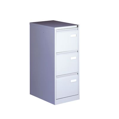 Classeur métallique monobloc professionnel - 3 tiroirs - H102 x L41 x P62 cm - gris clair