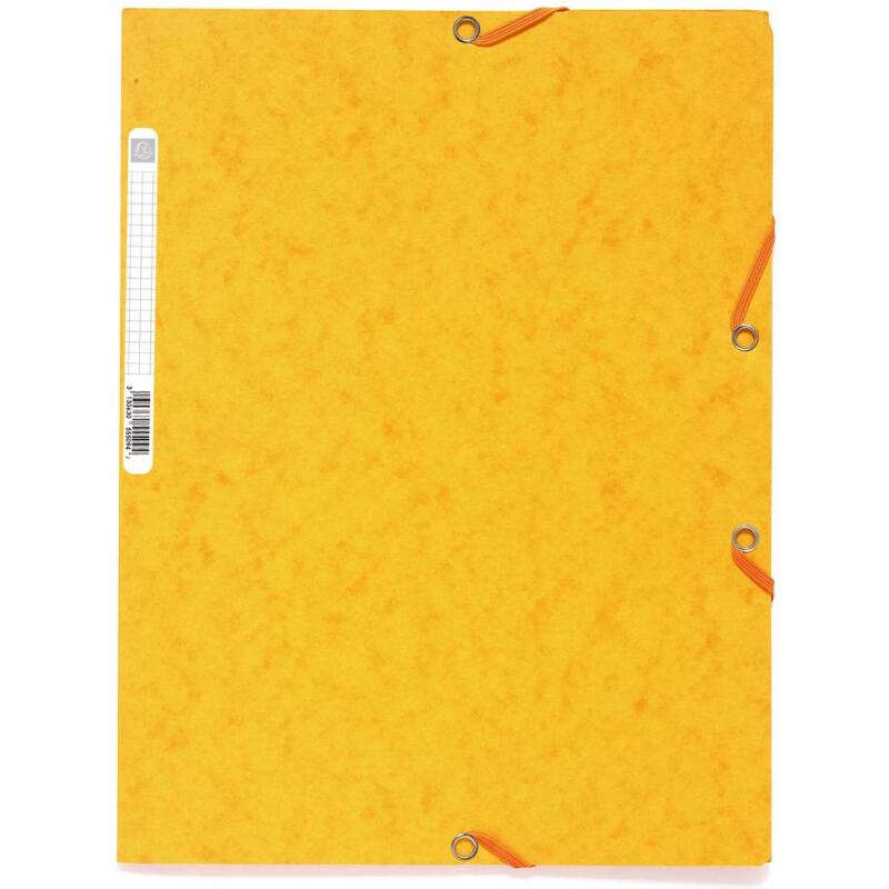 Chemise 3 rabats à élastiques carte lustrée 400g/m2 - A4 - Couleurs assorties