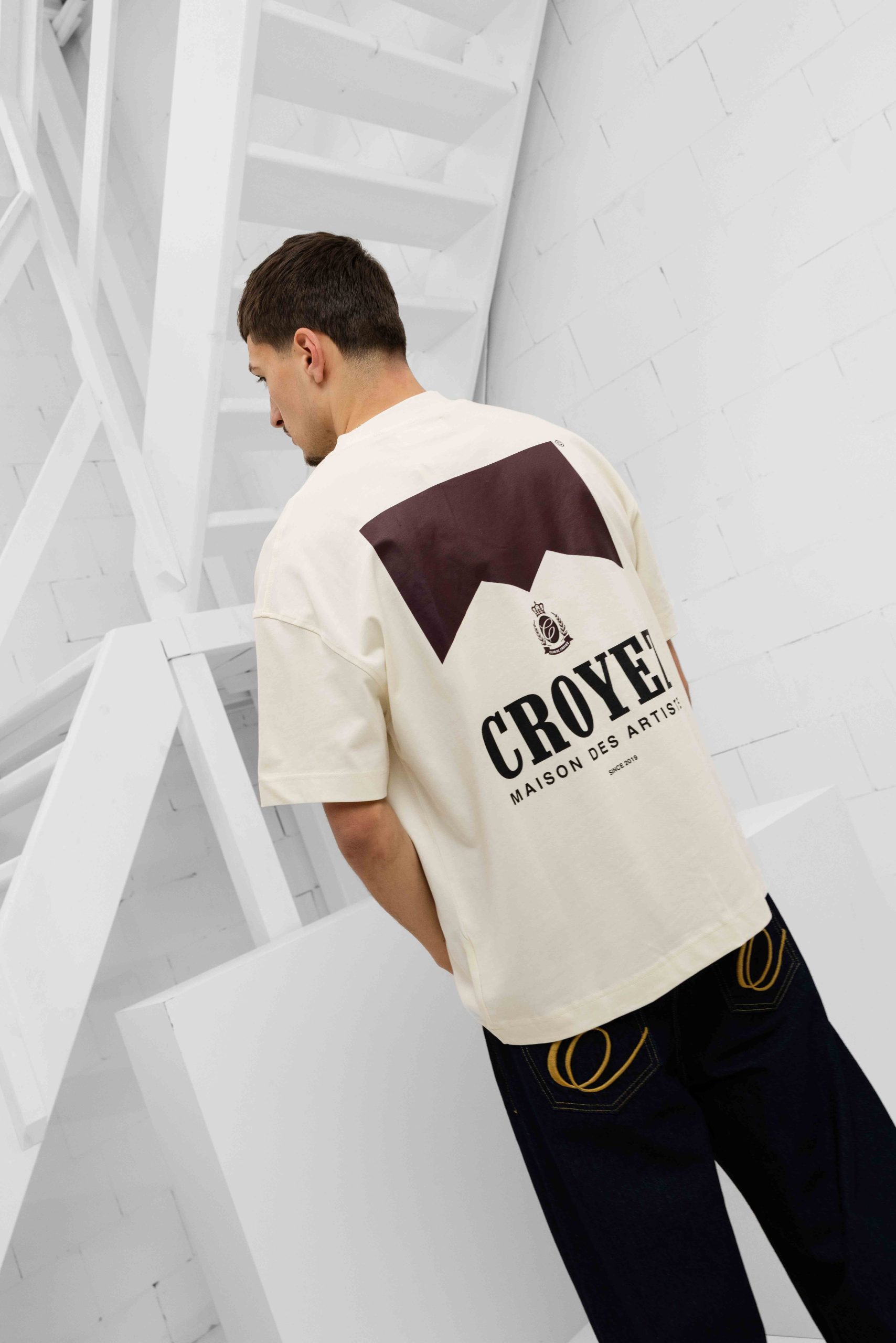 Croyez Maison Fumes T-Shirt Heren Wit