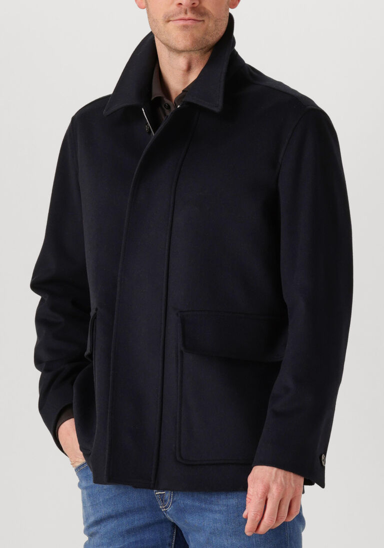 donkerblauwe lardini overshirt giubbino