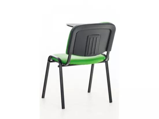 Chaise de salle à manger - Similicuir & Métal noir mat - Vert - Ken mit Klapptisch