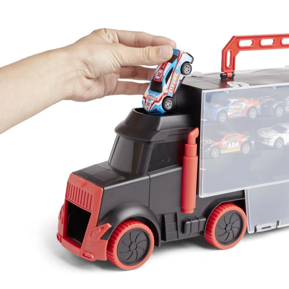 Camion de transport avec 6 voitures