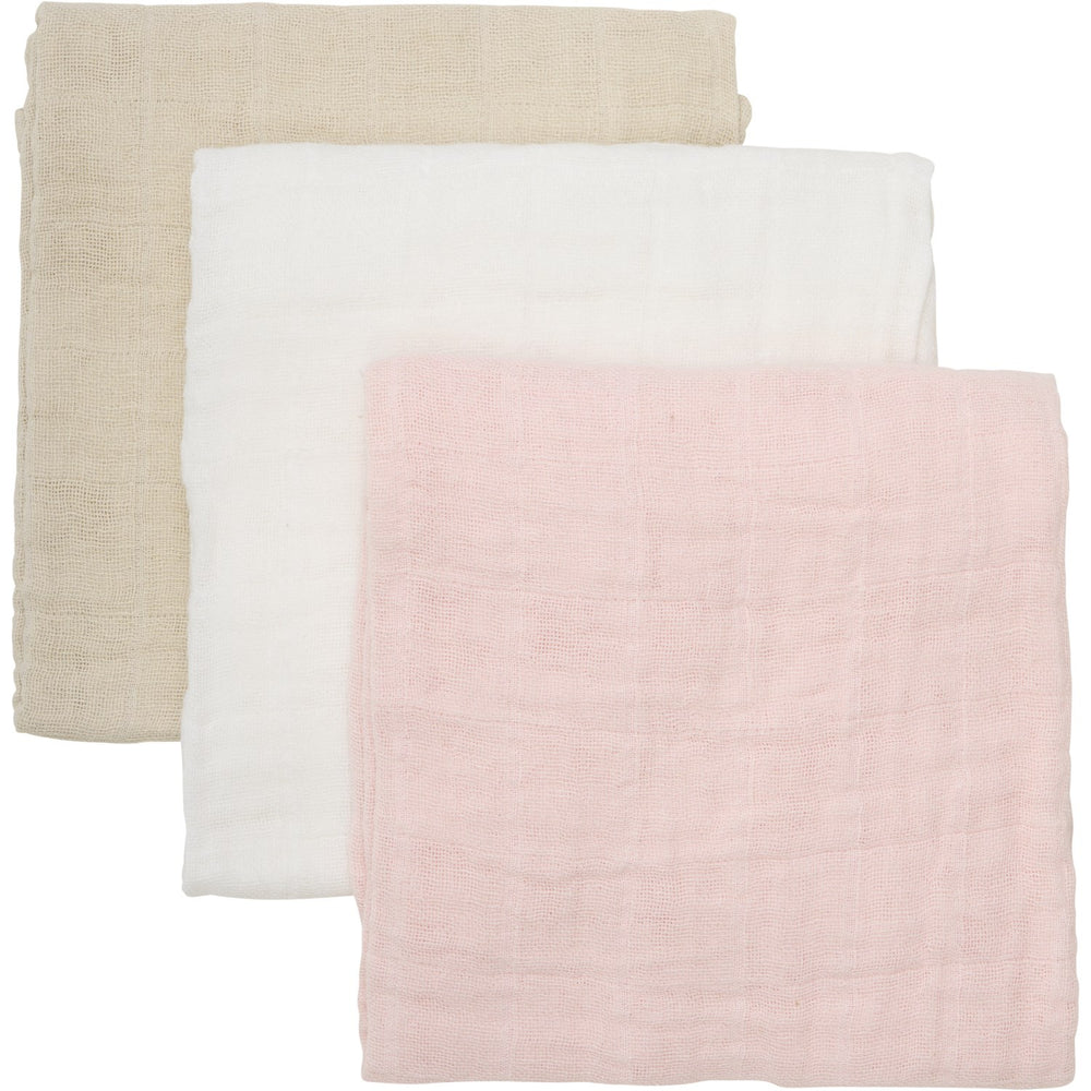 Køb Pippi Veiled Rose Økologiske Stofbleer Muslin 3-pak