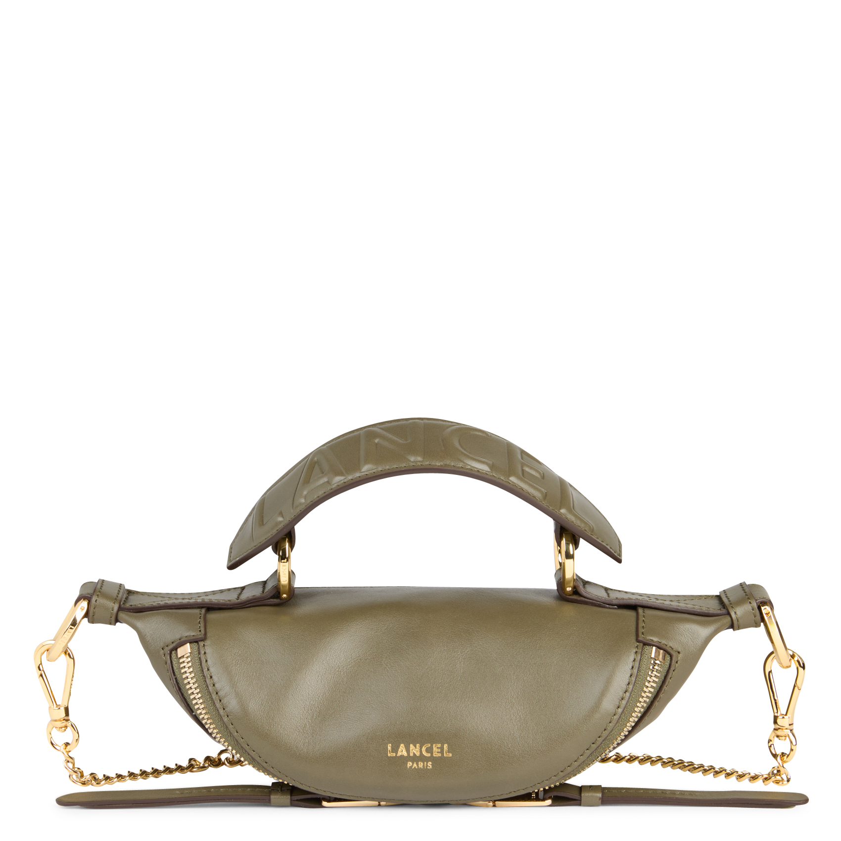 ORIGAMI MINI - Sac bandoulière en cuir| Kaki