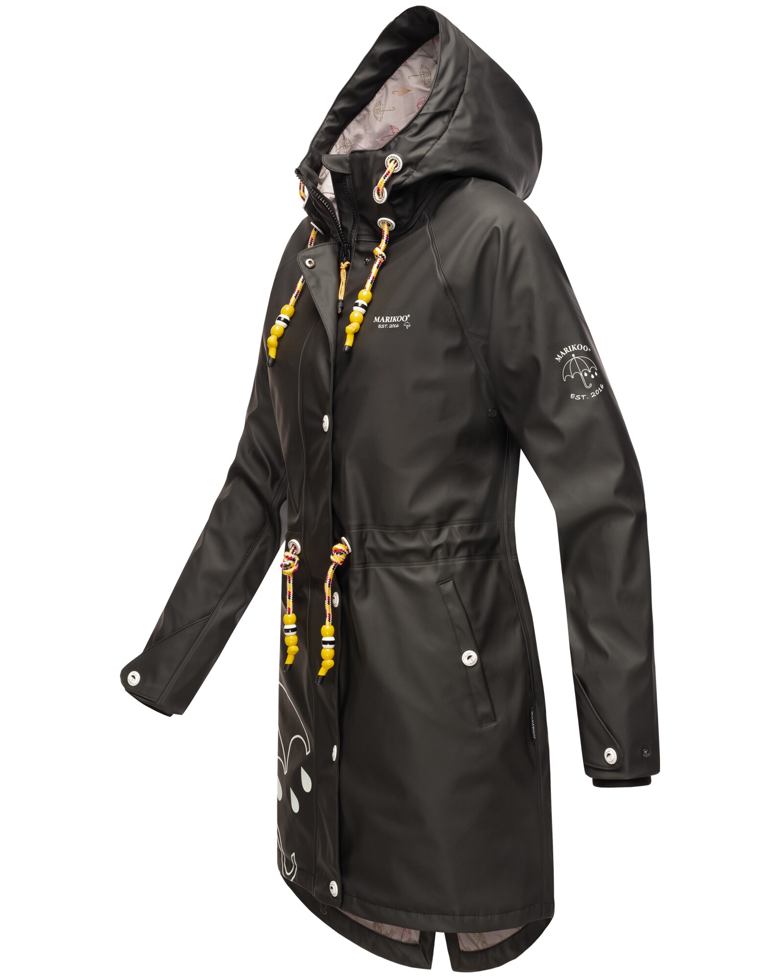 NAVAHOO Damen Funktions Jacke Regen Mantel Outdoor Parka Wasserdicht mit Kapuze Dancing Umbrella