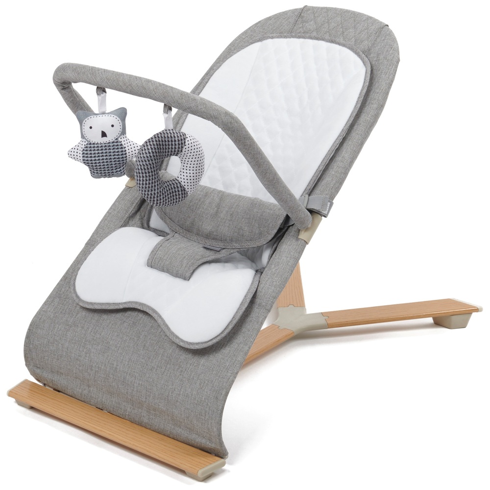 Nested Gravity Babywippe Grau/Holz