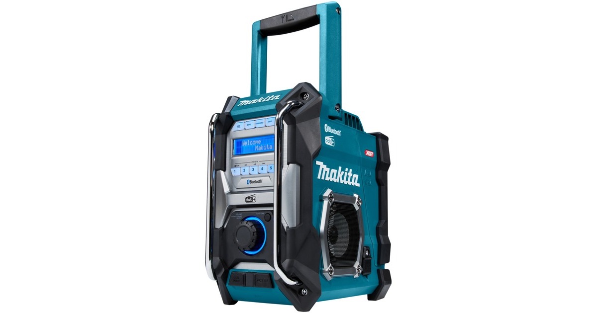 MakitaBouwradio FM DAB/DAB+ Bluetooth MR004GZ | 12V-40V max  (Blauw, In doos, accu's en lader niet inbegrepen)