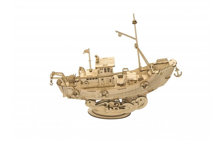 Bausatz FischkutterFischkutter 3D Puzzle aus Holz