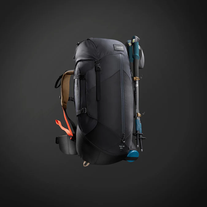 Decathlon Forclaz - Mochila Forclaz MT100 Easyfit de 50 litros para mochileiros (masculina)