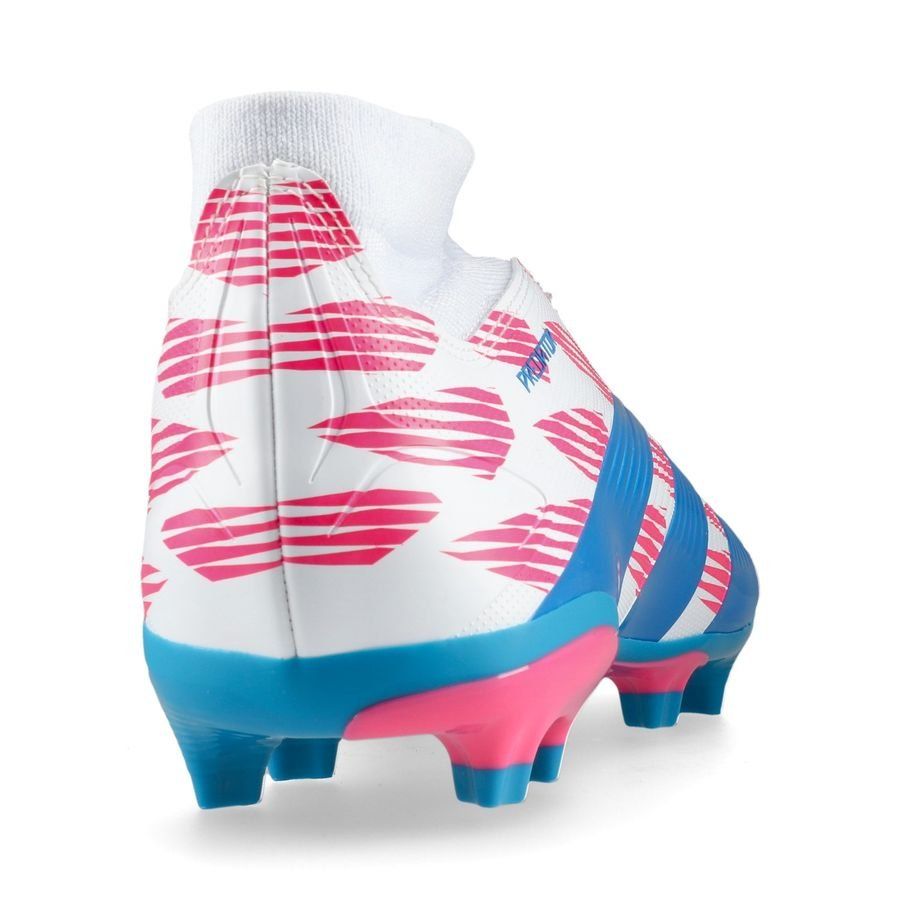adidas Predator League Laceless FG Reemergence - Blanc/Bleu/Rose