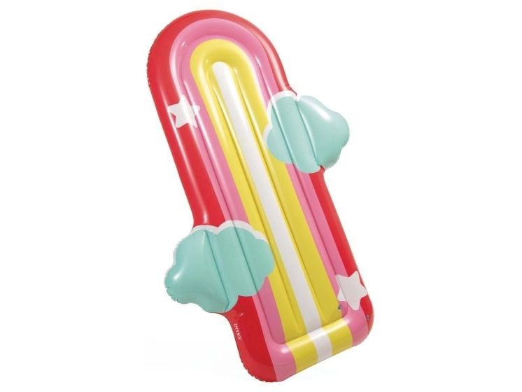 Intex Luftmatratze Rainbow Cloud Float Aufblasbares Spielzeug für Pool & Strand