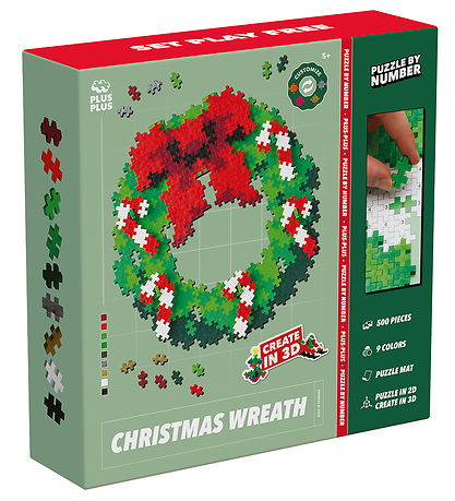 Plus-Plus Puzzle Stadt Zahl - 500 st. - Weihnachtskranz